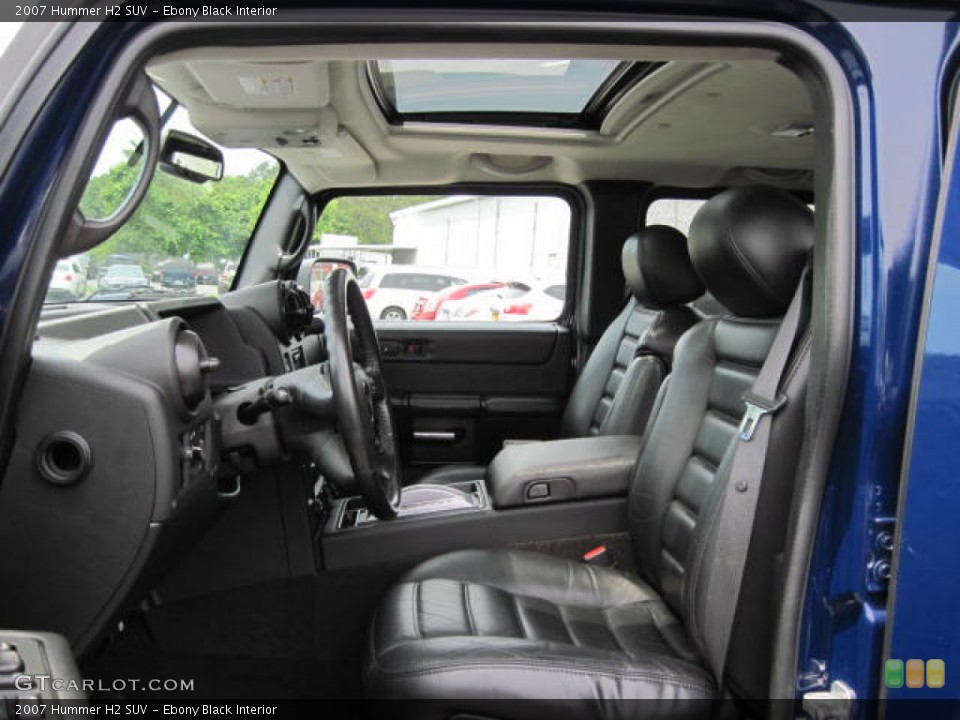Ebony Black Interior Photo for the 2007 Hummer H2 SUV #51290362