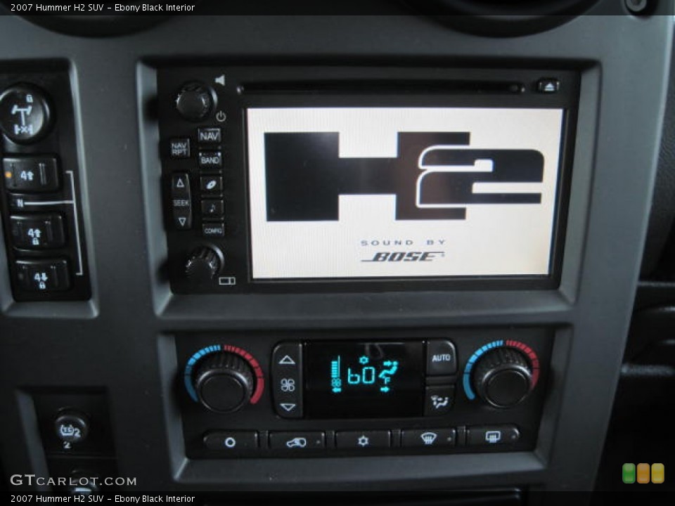 Ebony Black Interior Controls for the 2007 Hummer H2 SUV #51290389
