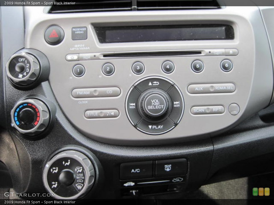 Sport Black Interior Controls for the 2009 Honda Fit Sport #51291211
