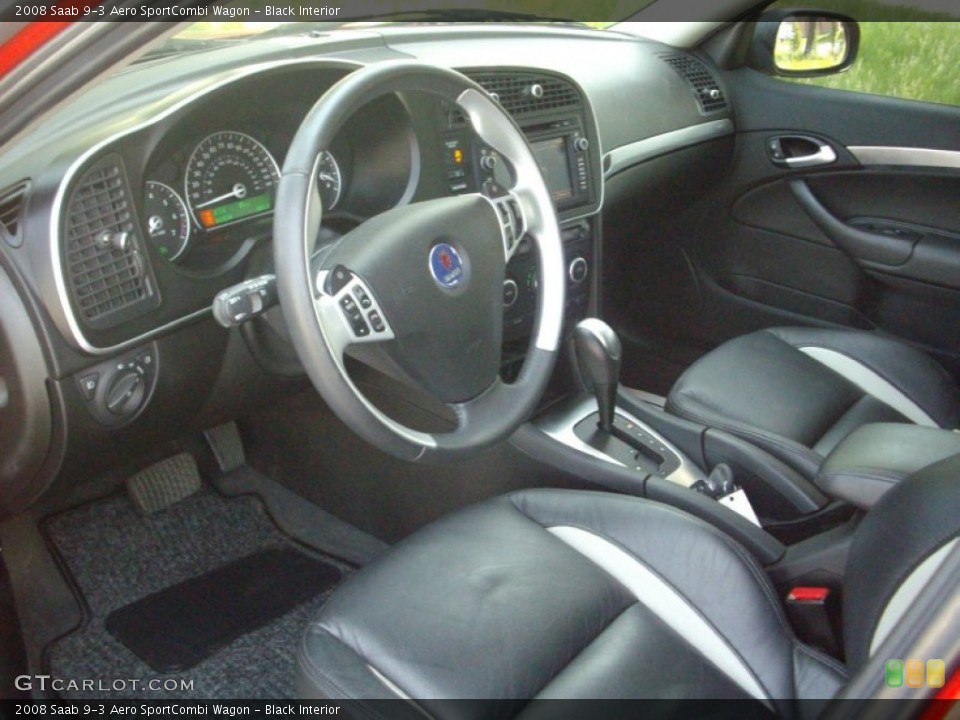 Black Interior Photo for the 2008 Saab 9-3 Aero SportCombi Wagon #51293440