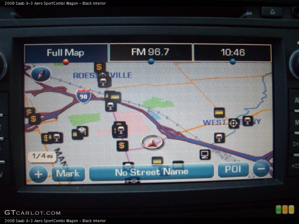 Black Interior Navigation for the 2008 Saab 9-3 Aero SportCombi Wagon #51293599
