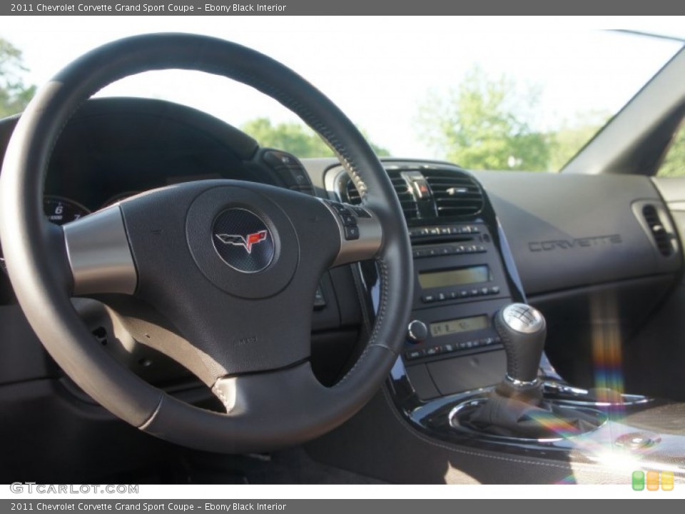 Ebony Black Interior Dashboard for the 2011 Chevrolet Corvette Grand Sport Coupe #51304885