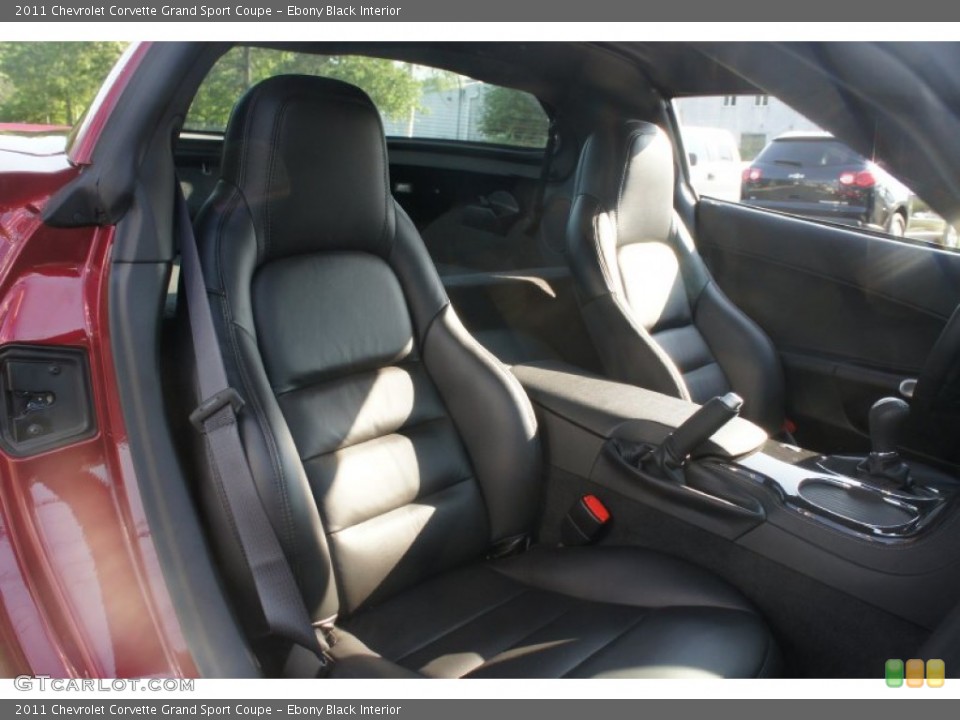Ebony Black Interior Photo for the 2011 Chevrolet Corvette Grand Sport Coupe #51305095
