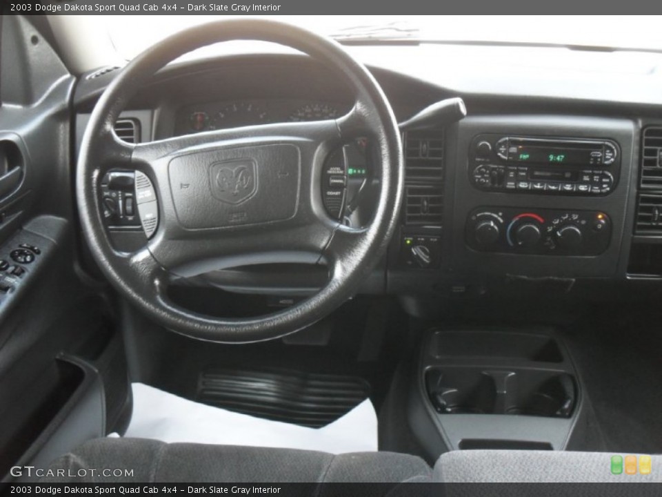 Dark Slate Gray Interior Dashboard for the 2003 Dodge Dakota Sport Quad Cab 4x4 #51310189