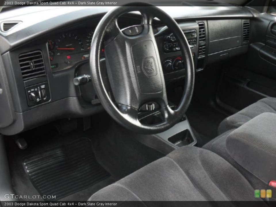Dark Slate Gray Interior Prime Interior for the 2003 Dodge Dakota Sport Quad Cab 4x4 #51310351