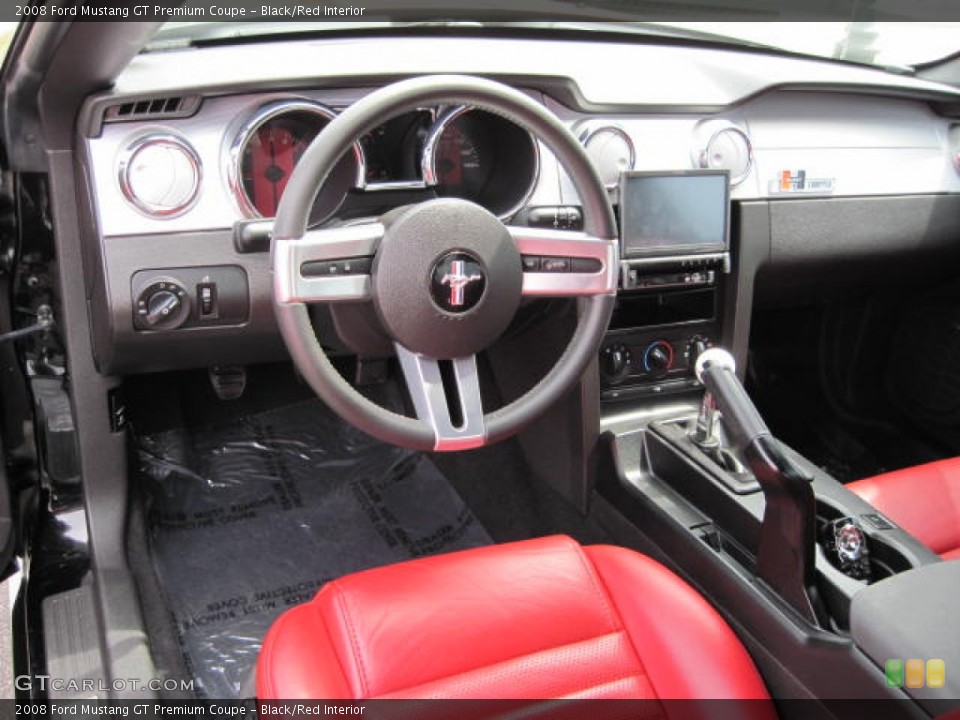 Black/Red Interior Photo for the 2008 Ford Mustang GT Premium Coupe #51311485