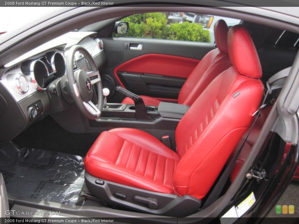 Black/Red Interior Photo for the 2008 Ford Mustang GT Premium Coupe #51311500