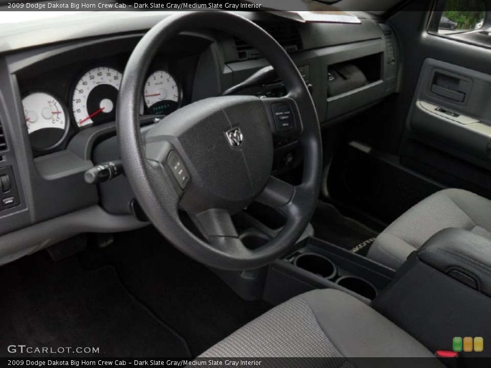 Dark Slate Gray/Medium Slate Gray Interior Prime Interior for the 2009 Dodge Dakota Big Horn Crew Cab #51311503