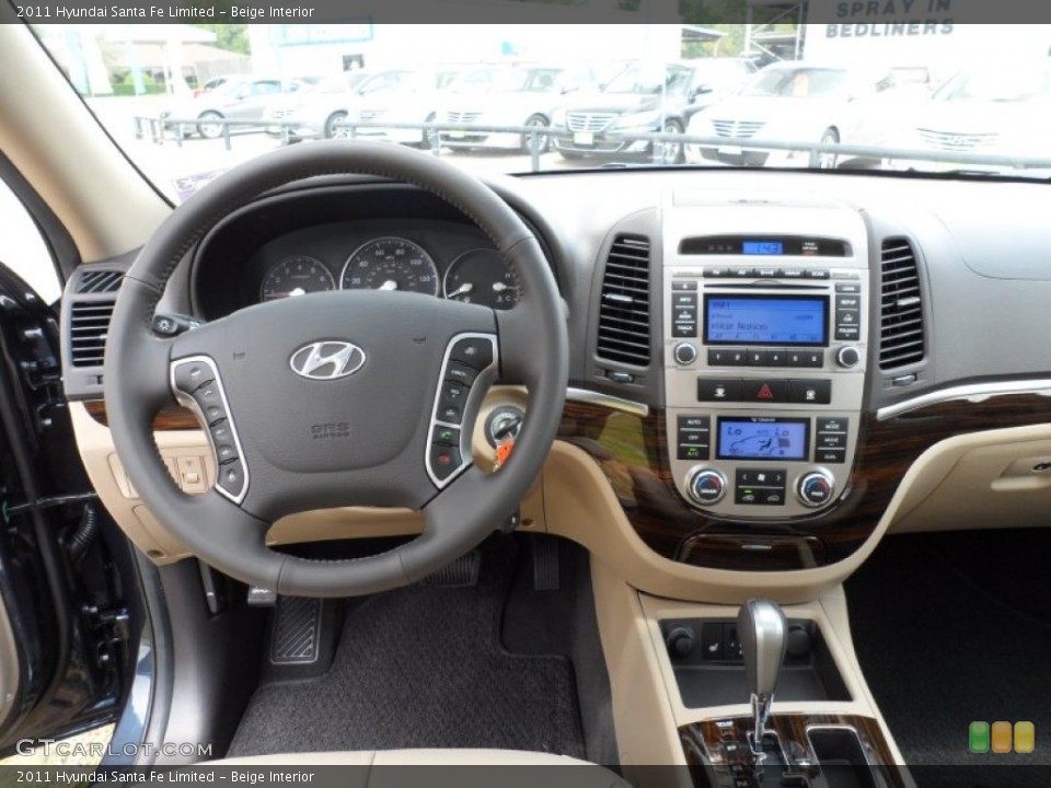 Beige Interior Dashboard for the 2011 Hyundai Santa Fe Limited #51311878