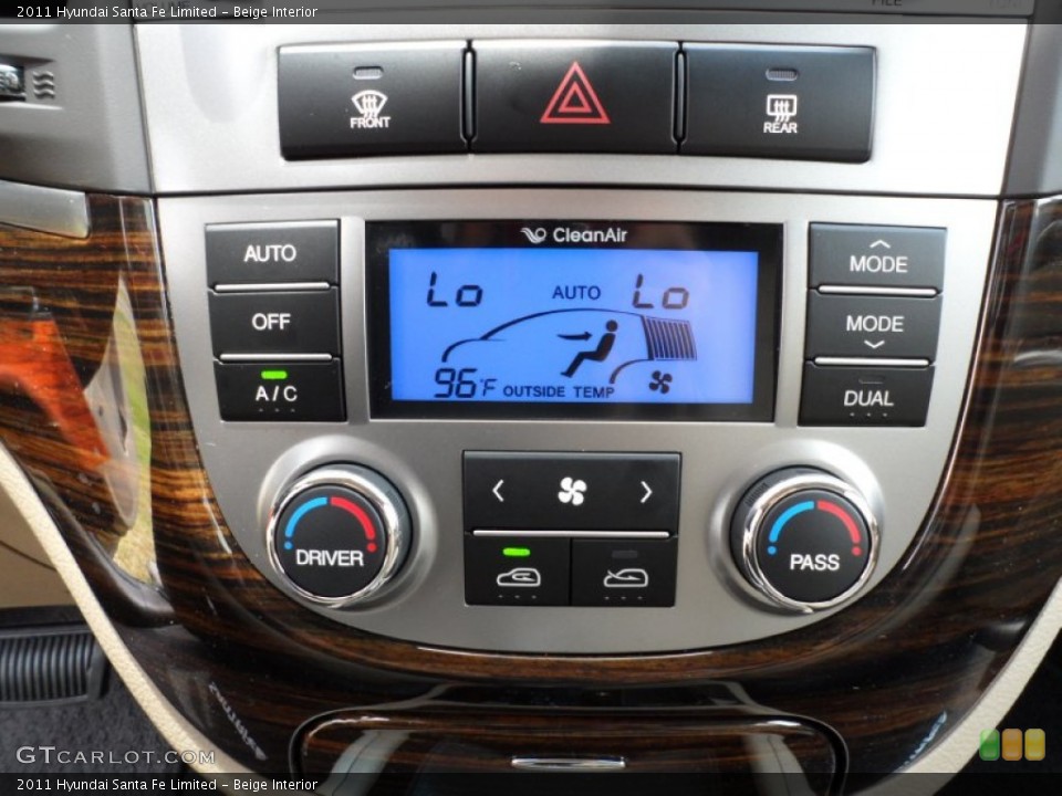 Beige Interior Controls for the 2011 Hyundai Santa Fe Limited #51311923