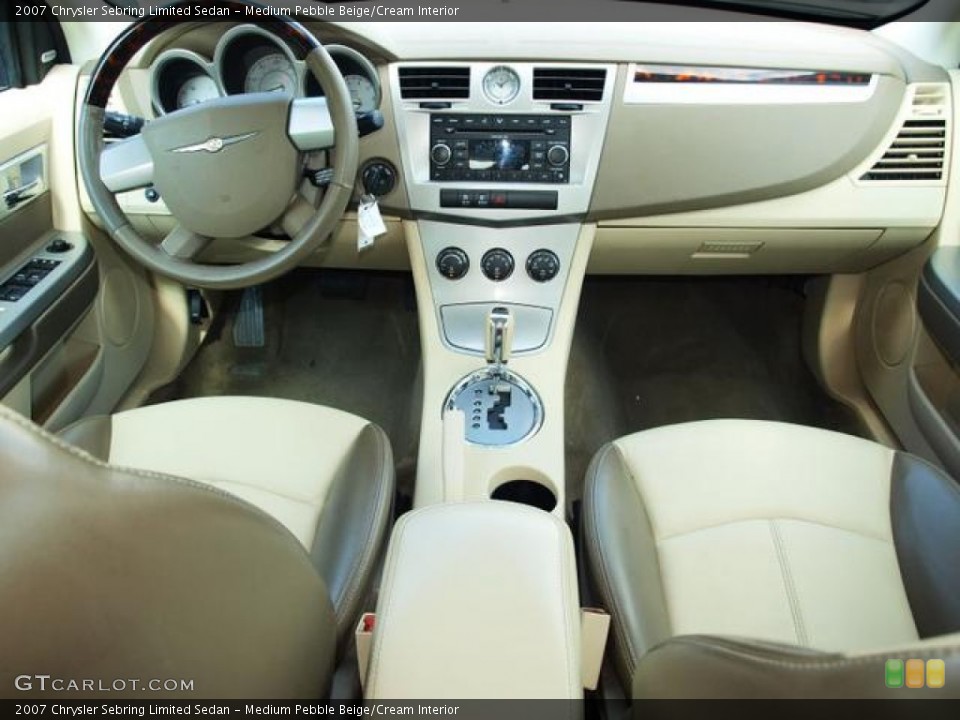 Medium Pebble Beige/Cream Interior Dashboard for the 2007 Chrysler Sebring Limited Sedan #51312040