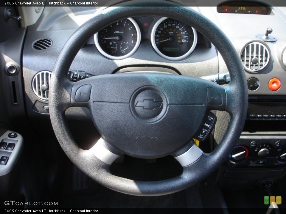 Charcoal Interior Steering Wheel for the 2006 Chevrolet Aveo LT Hatchback #51315070