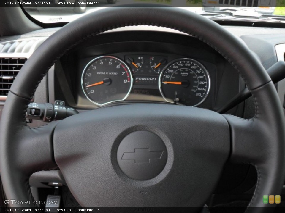 Ebony Interior Steering Wheel for the 2012 Chevrolet Colorado LT Crew Cab #51315961