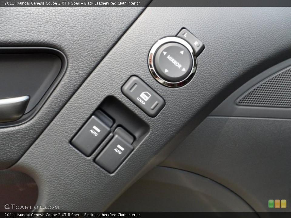 Black Leather/Red Cloth Interior Controls for the 2011 Hyundai Genesis Coupe 2.0T R Spec #51317950