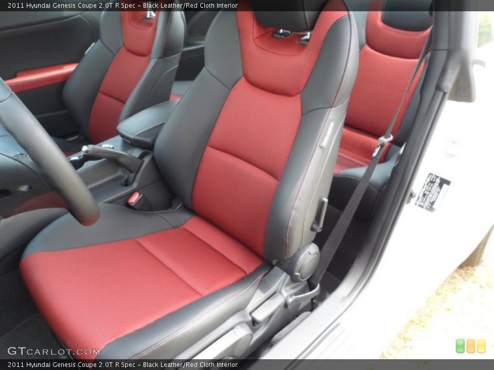 Black Leather/Red Cloth Interior Photo for the 2011 Hyundai Genesis Coupe 2.0T R Spec #51317965
