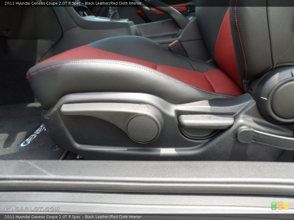 Black Leather/Red Cloth Interior Controls for the 2011 Hyundai Genesis Coupe 2.0T R Spec #51317980