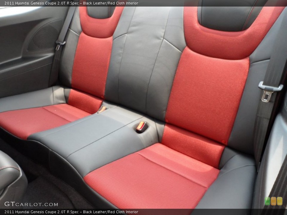 Black Leather/Red Cloth 2011 Hyundai Genesis Coupe Interiors