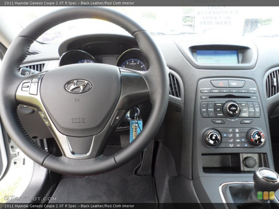 Black Leather/Red Cloth Interior Controls for the 2011 Hyundai Genesis Coupe 2.0T R Spec #51318004