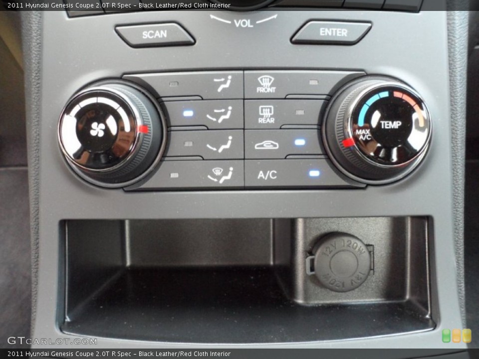 Black Leather/Red Cloth Interior Controls for the 2011 Hyundai Genesis Coupe 2.0T R Spec #51318067