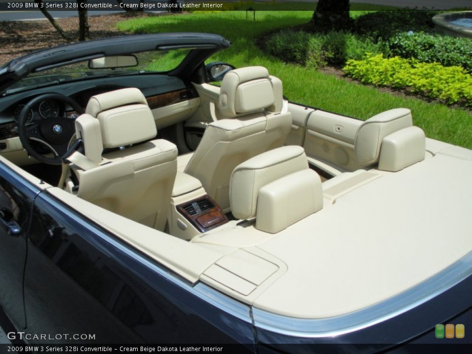 Cream Beige Dakota Leather Interior Photo for the 2009 BMW 3 Series 328i Convertible #51318343