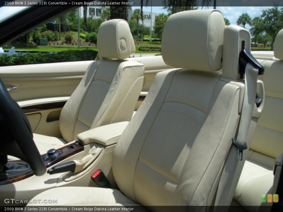 Cream Beige Dakota Leather Interior Photo for the 2009 BMW 3 Series 328i Convertible #51318445