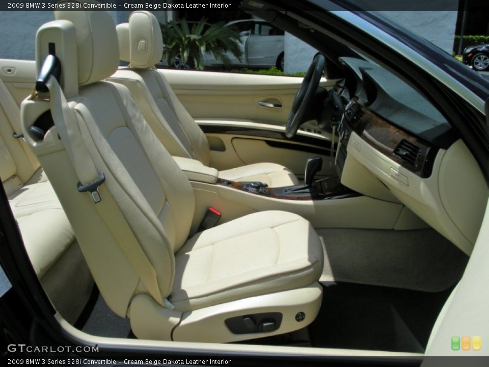 Cream Beige Dakota Leather Interior Photo for the 2009 BMW 3 Series 328i Convertible #51318475