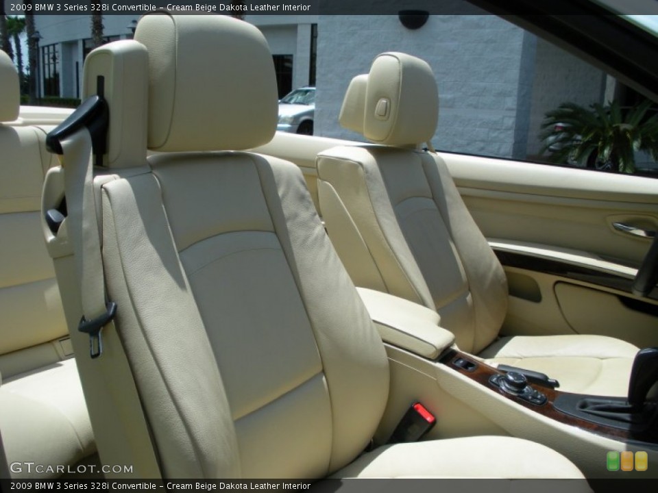 Cream Beige Dakota Leather Interior Photo for the 2009 BMW 3 Series 328i Convertible #51318490