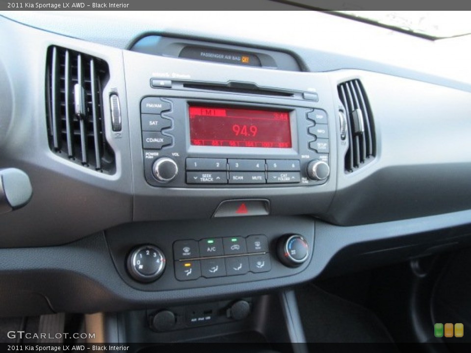 Black Interior Controls for the 2011 Kia Sportage LX AWD #51318496