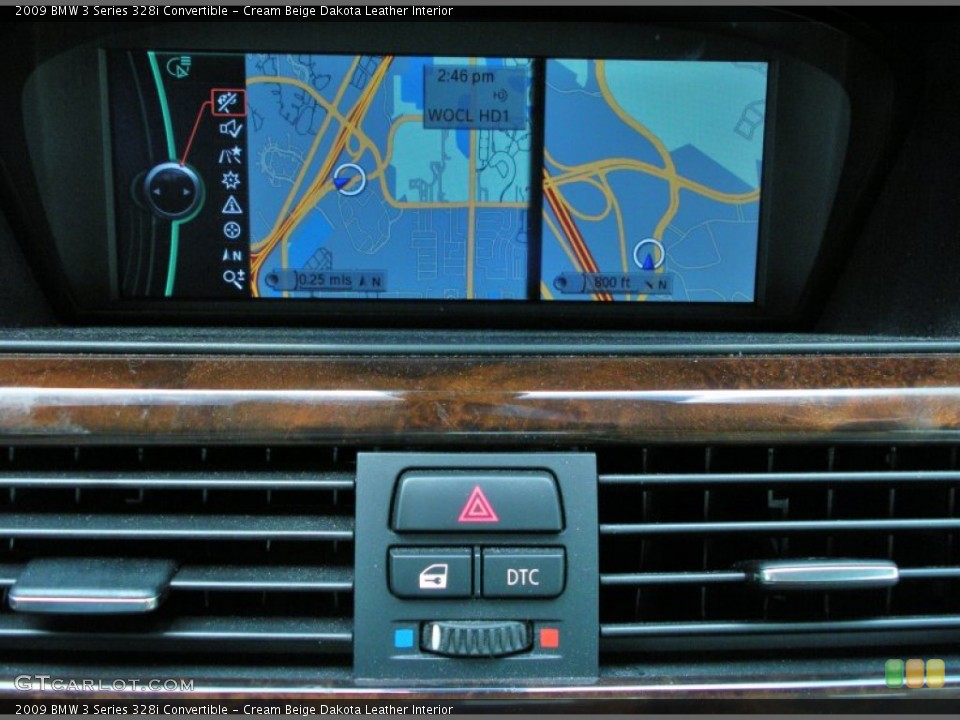 Cream Beige Dakota Leather Interior Navigation for the 2009 BMW 3 Series 328i Convertible #51318586
