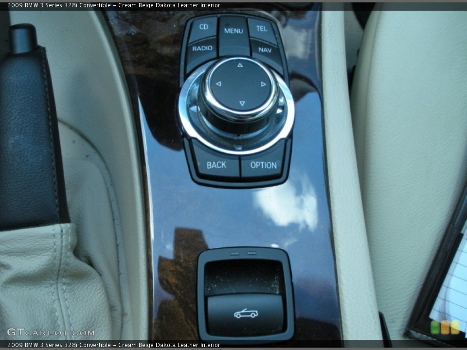 Cream Beige Dakota Leather Interior Controls for the 2009 BMW 3 Series 328i Convertible #51318616