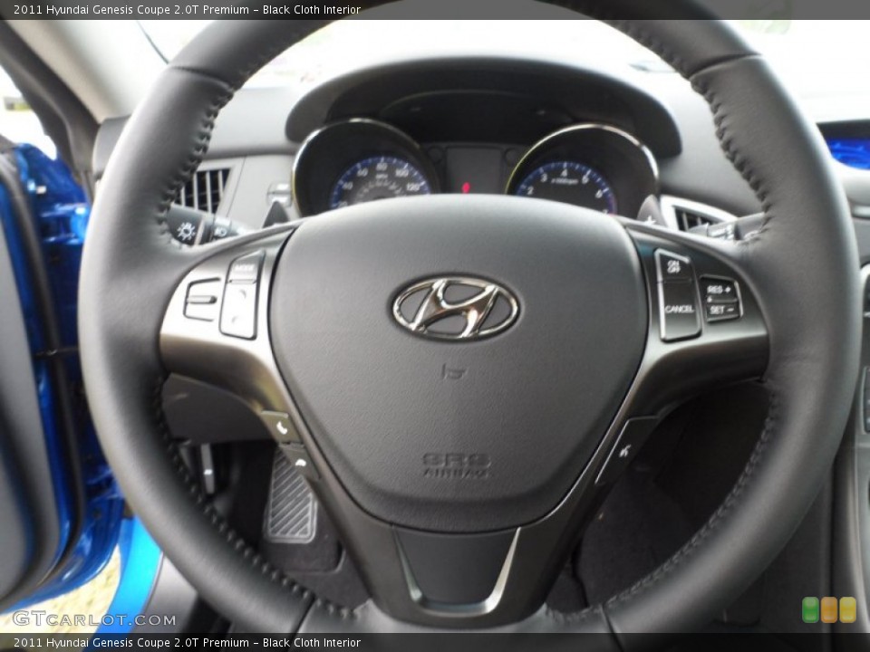 Black Cloth Interior Steering Wheel for the 2011 Hyundai Genesis Coupe 2.0T Premium #51318652