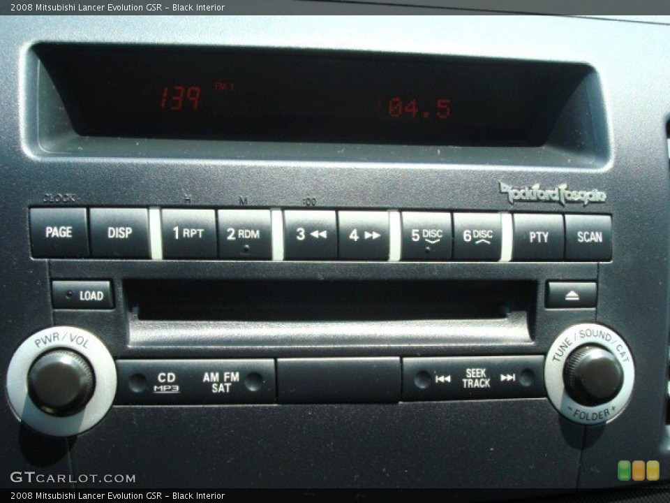 Black Interior Controls for the 2008 Mitsubishi Lancer Evolution GSR #51333553