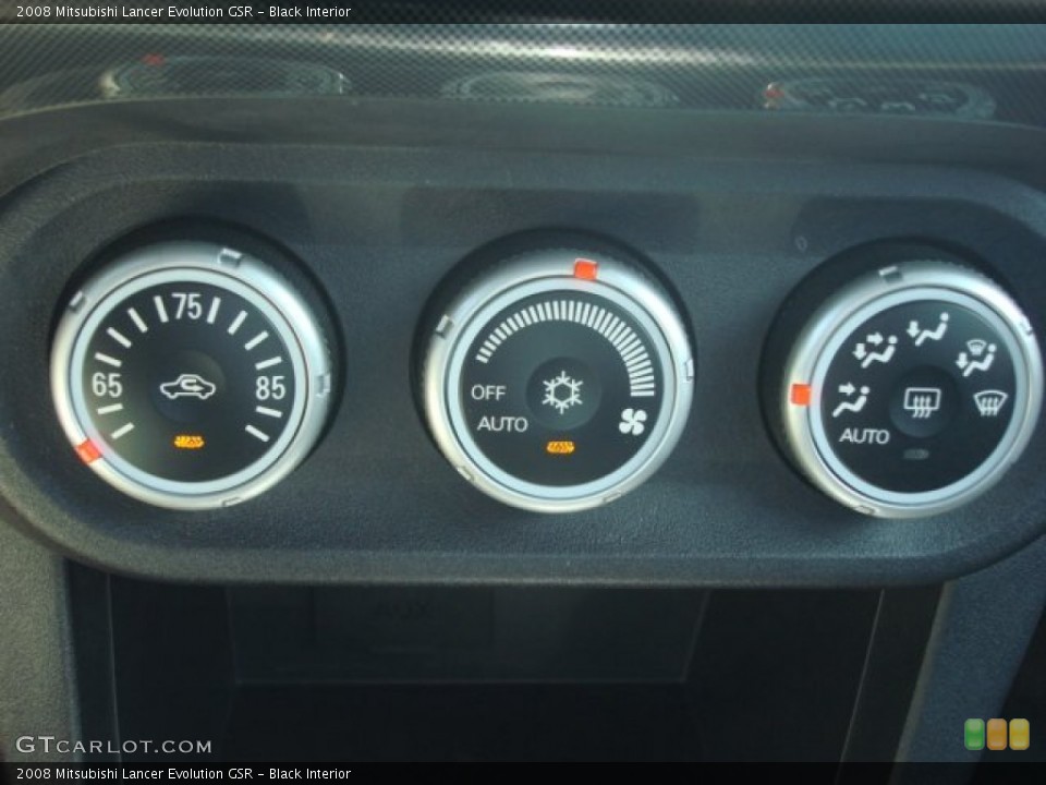 Black Interior Controls for the 2008 Mitsubishi Lancer Evolution GSR #51333580