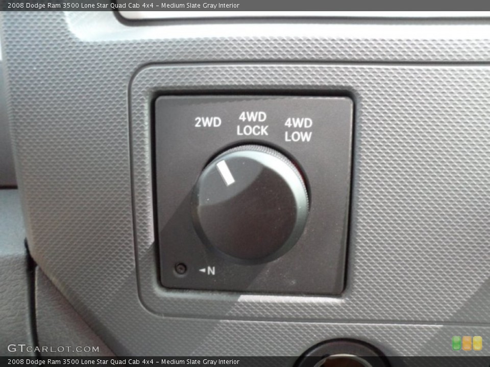 Medium Slate Gray Interior Controls for the 2008 Dodge Ram 3500 Lone Star Quad Cab 4x4 #51334066