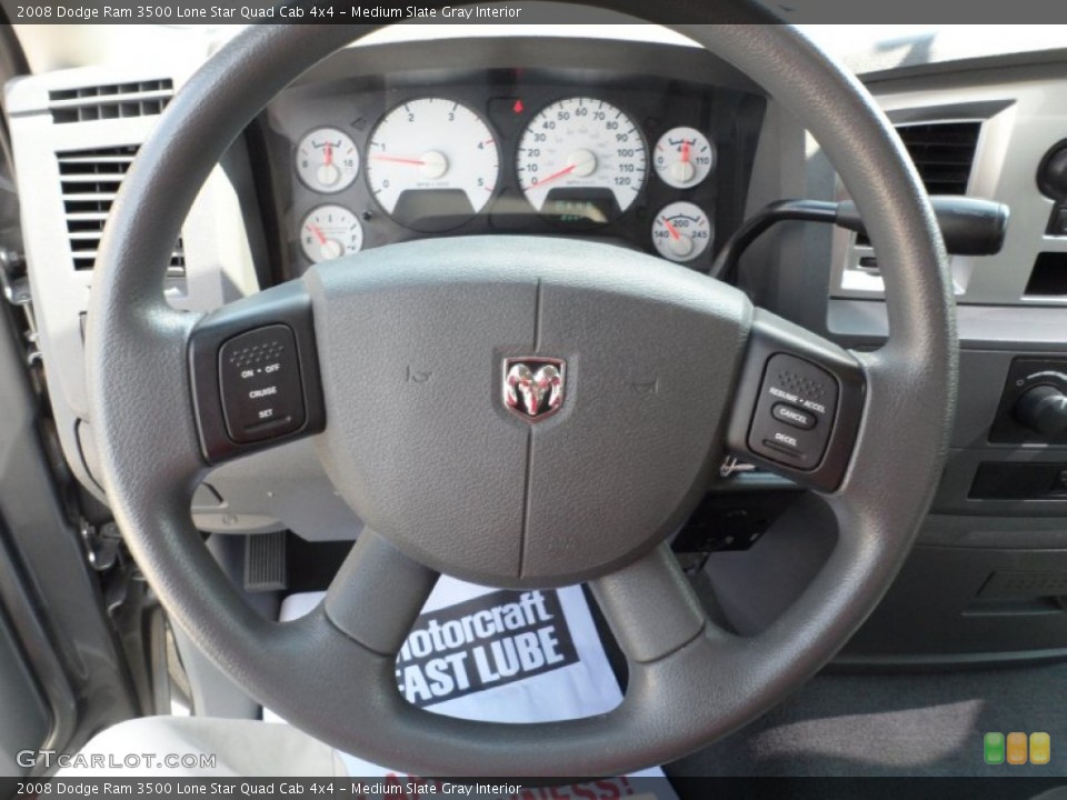 Medium Slate Gray Interior Steering Wheel for the 2008 Dodge Ram 3500 Lone Star Quad Cab 4x4 #51334093