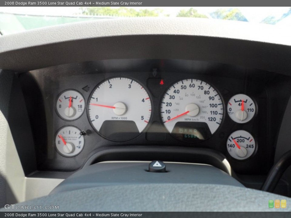 Medium Slate Gray Interior Gauges for the 2008 Dodge Ram 3500 Lone Star Quad Cab 4x4 #51334108