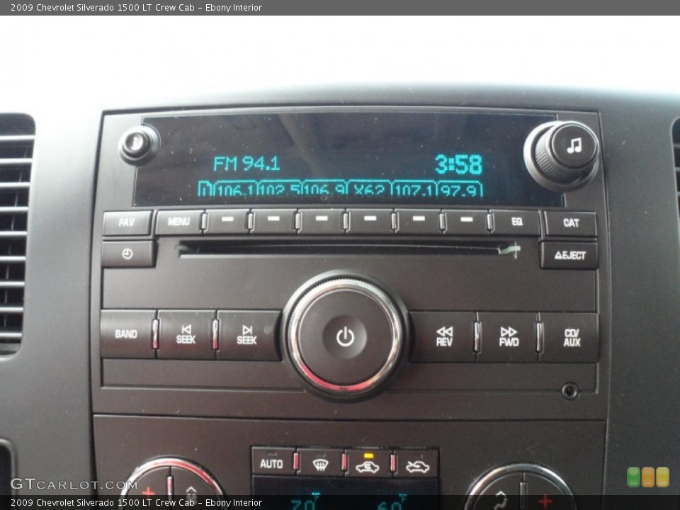 Ebony Interior Controls for the 2009 Chevrolet Silverado 1500 LT Crew Cab #51335347