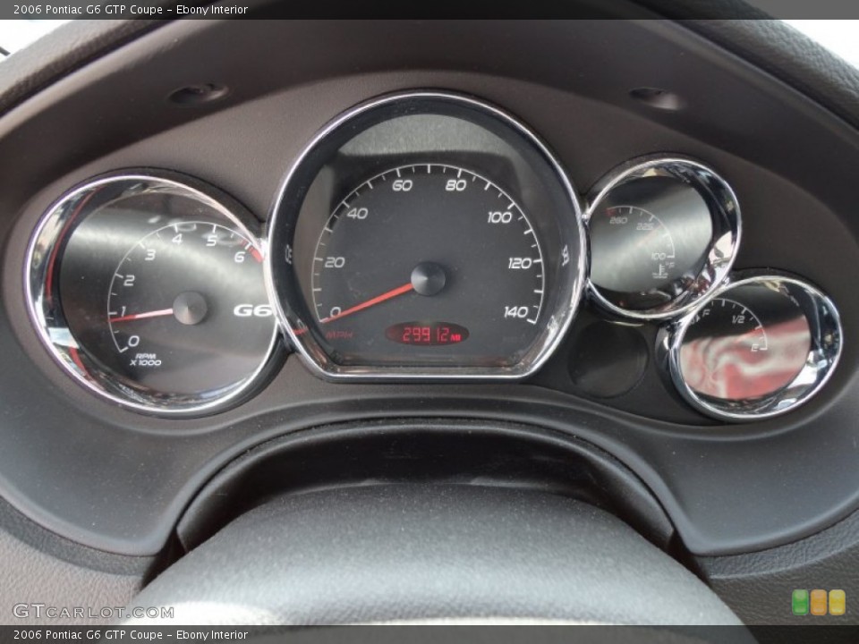 Ebony Interior Gauges for the 2006 Pontiac G6 GTP Coupe #51337189