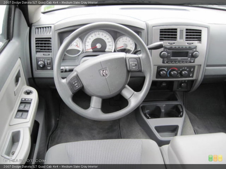 Medium Slate Gray Interior Dashboard for the 2007 Dodge Dakota SLT Quad Cab 4x4 #51344674