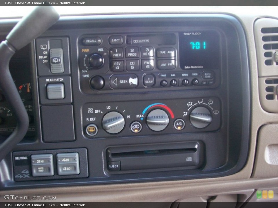 Neutral Interior Controls for the 1998 Chevrolet Tahoe LT 4x4 #51353252