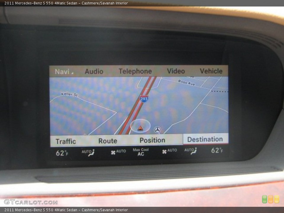 Cashmere/Savanah Interior Navigation for the 2011 Mercedes-Benz S 550 4Matic Sedan #51355895