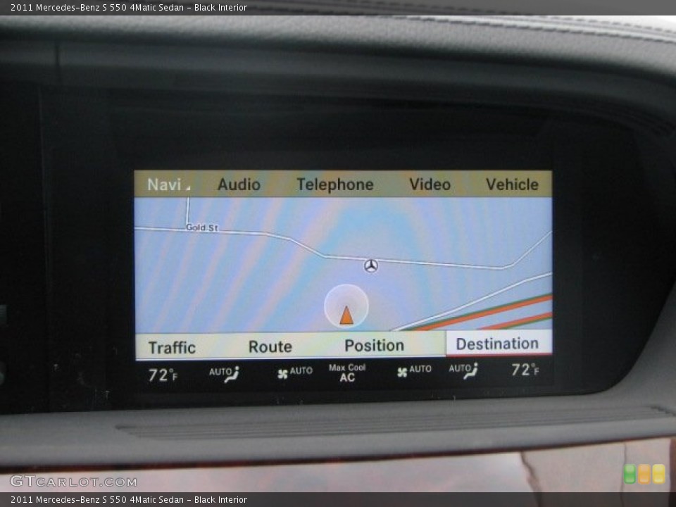 Black Interior Navigation for the 2011 Mercedes-Benz S 550 4Matic Sedan #51356192