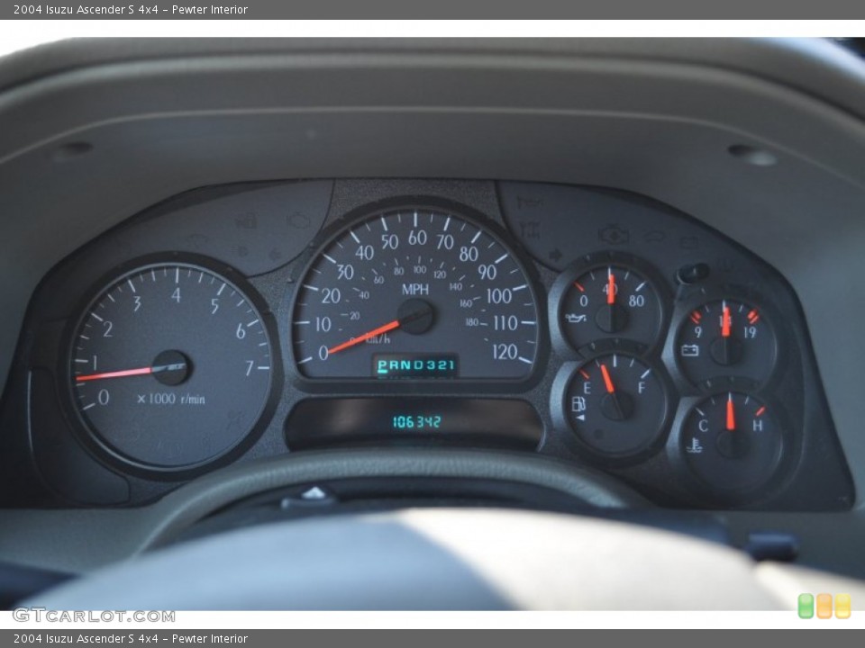 Pewter Interior Gauges for the 2004 Isuzu Ascender S 4x4 #51356489