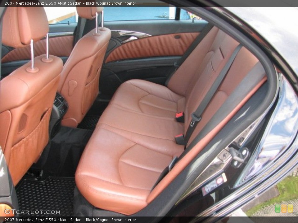 Black/Cognac Brown Interior Photo for the 2007 Mercedes-Benz E 550 4Matic Sedan #51357593