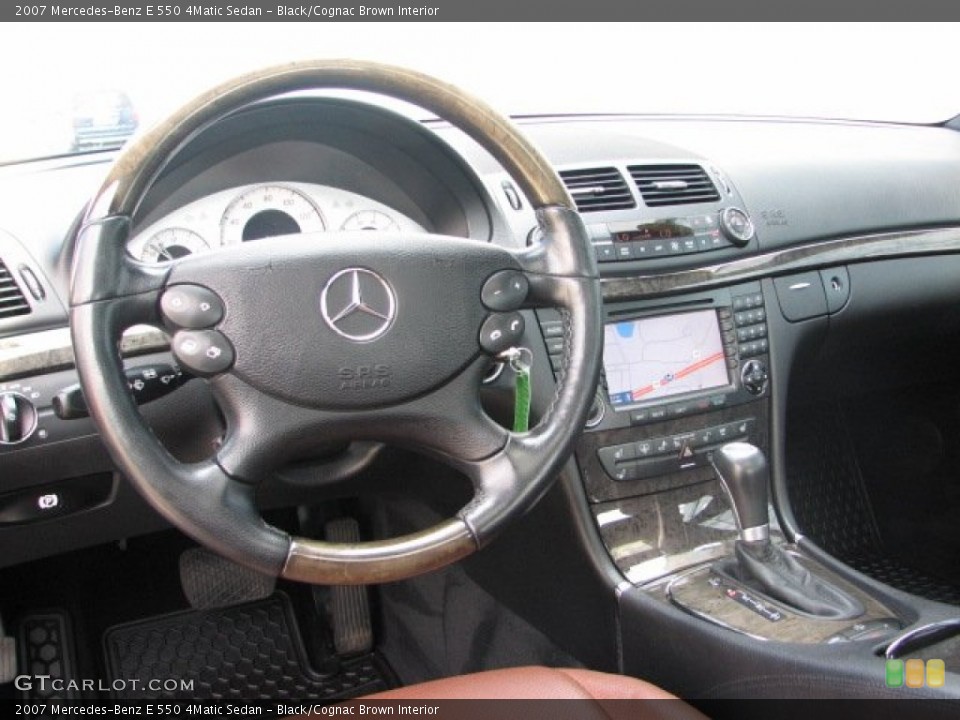 Black/Cognac Brown Interior Dashboard for the 2007 Mercedes-Benz E 550 4Matic Sedan #51357608