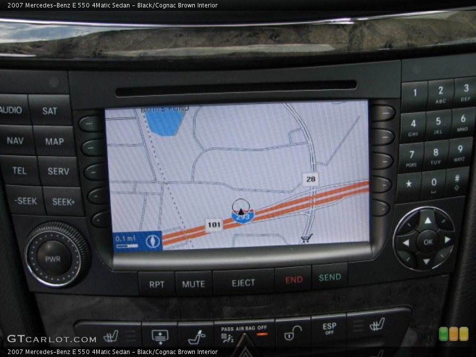 Black/Cognac Brown Interior Navigation for the 2007 Mercedes-Benz E 550 4Matic Sedan #51357668