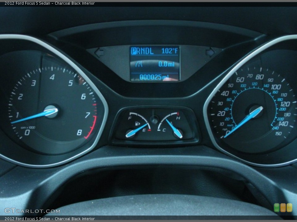 Charcoal Black Interior Gauges for the 2012 Ford Focus S Sedan #51358034