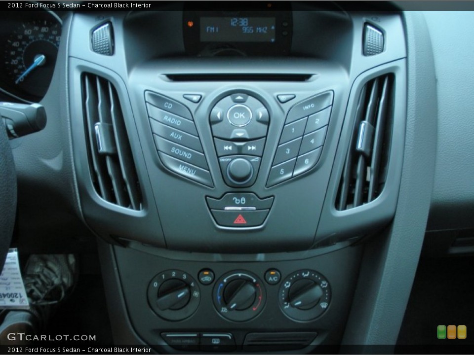 Charcoal Black Interior Controls for the 2012 Ford Focus S Sedan #51358046
