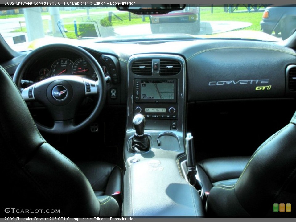 Ebony Interior Dashboard for the 2009 Chevrolet Corvette Z06 GT1 Championship Edition #51360446