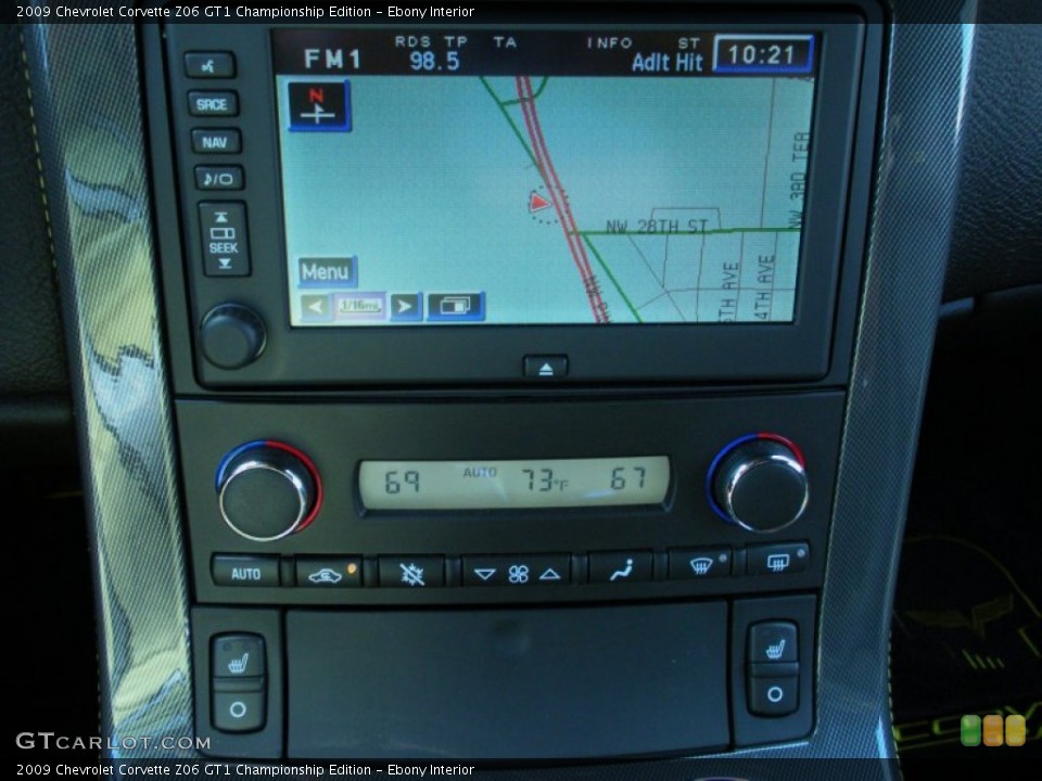 Ebony Interior Navigation for the 2009 Chevrolet Corvette Z06 GT1 Championship Edition #51360524